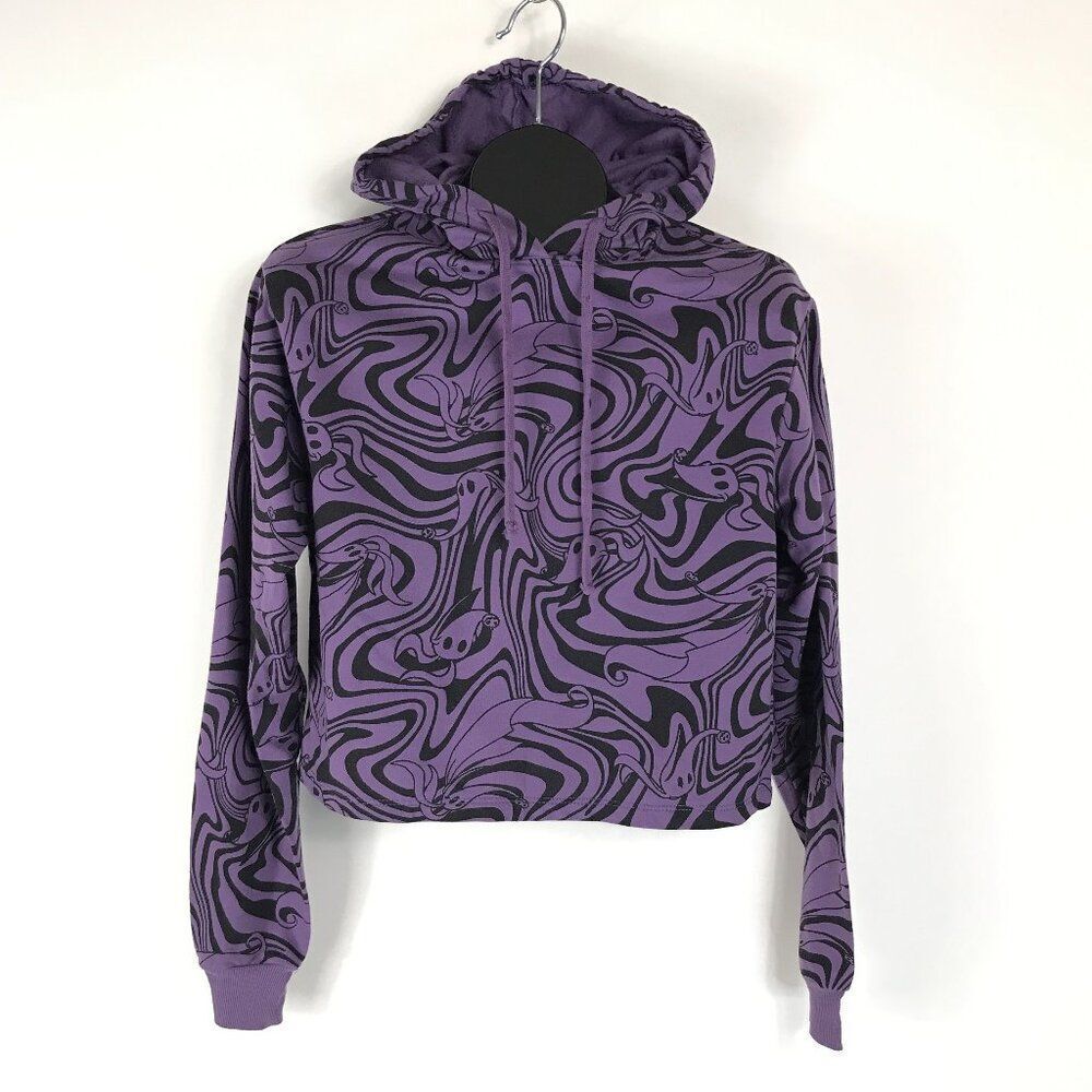 Disney The Nightmare Before Christmas Zero Swirls Crop Hoodie Size XS Pullover